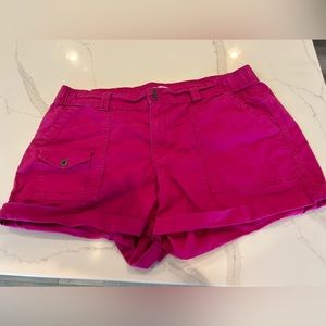 Time & Tru Fuschia(Pink) Cargo Shorts